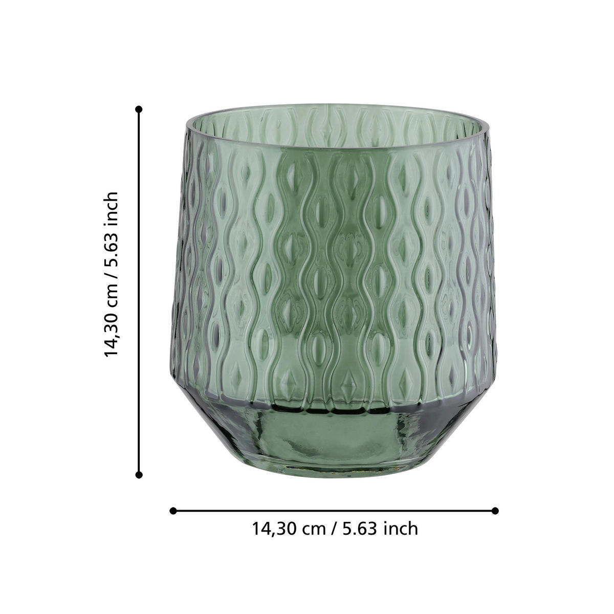 WINDLICHT - Grün, LIFESTYLE, Glas (14,3/14,3cm)