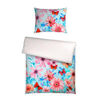 WENDEBETTWÄSCHE Satin 140/200 cm  - Blau/Weiß, Textil (140/200cm) - Esposa