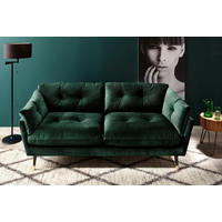 3-SITZER-SOFA JAPAN-3S SOFA Samt Grün  - Grün, MODERN, Textil (207/84/93cm) - MID.YOU