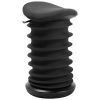 BÜROHOCKER Schwarz, Schieferfarben  - Schieferfarben/Schwarz, Design, Kunststoff/Textil (37,5/53-64/36cm) - Topstar