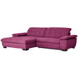 ECKSOFA in Webstoff Lila  - Lila/Schwarz, Design, Textil/Metall (180/265cm) - Carryhome