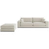 SITZGARNITUR in Webstoff Beige  - Beige/Schwarz, Design, Holz/Textil (278/85/103cm) - Livetastic