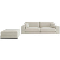 SITZGARNITUR in Webstoff Beige  - Beige/Schwarz, Design, Holz/Textil (278/85/103cm) - Livetastic