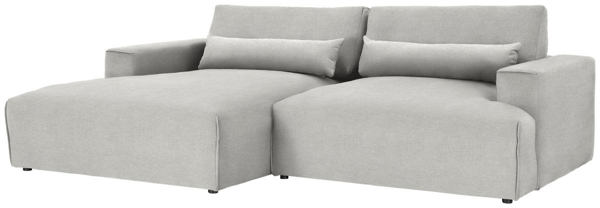 ECKSOFA Struktur Hellgrau  - Hellgrau/Schwarz, Design, Kunststoff/Textil (187/267cm) - Stylife