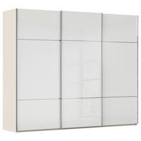 SCHWEBETÜRENSCHRANK 242/223/68 cm,  in Weiß, Champagner, 3 Tür(en)  - Champagner/Weiß, KONVENTIONELL, Glas/Holzwerkstoff (242/223/68cm) - Novel