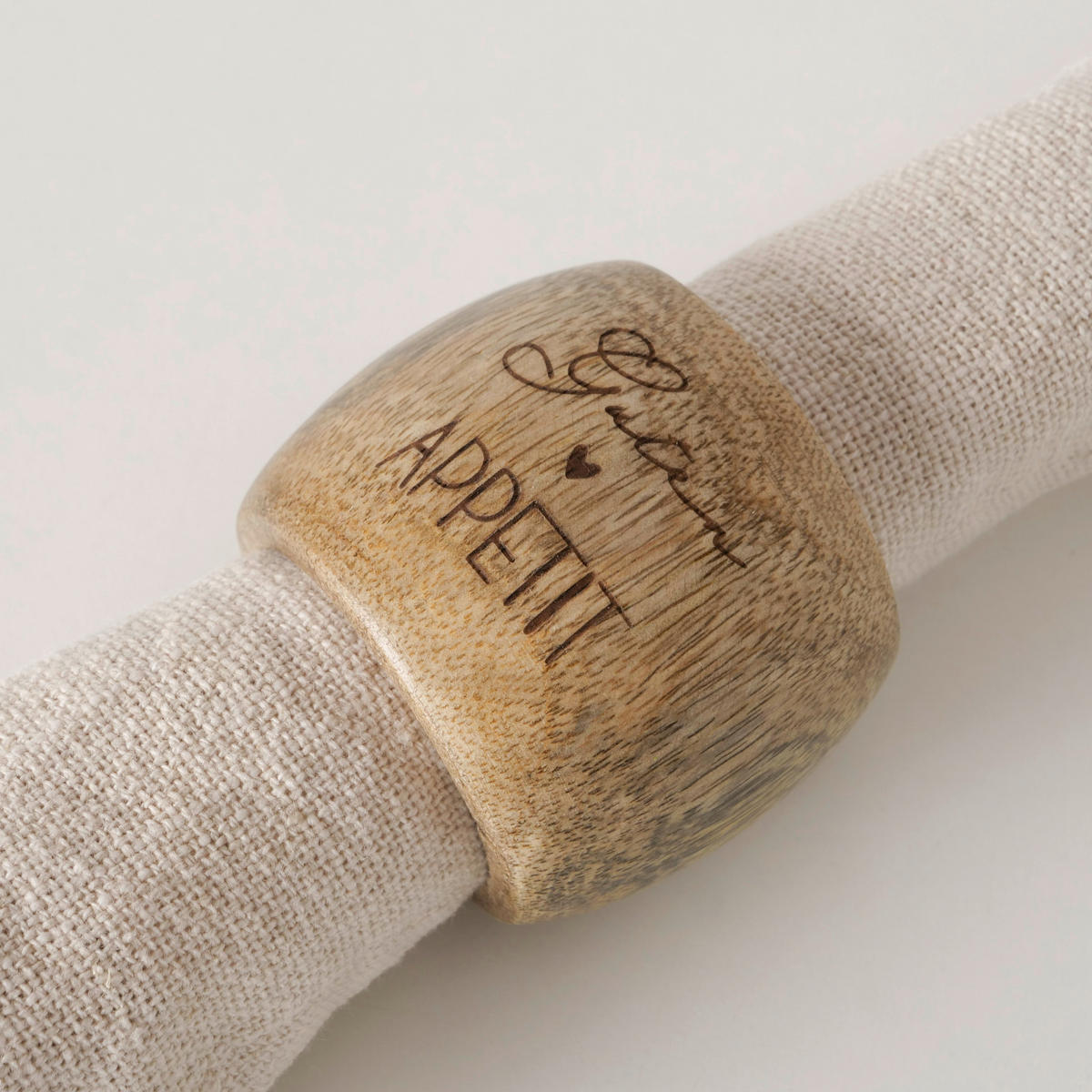 SERVIETTENRINGESET   4 Stück  - Naturfarben, KONVENTIONELL, Holz (6/5cm)