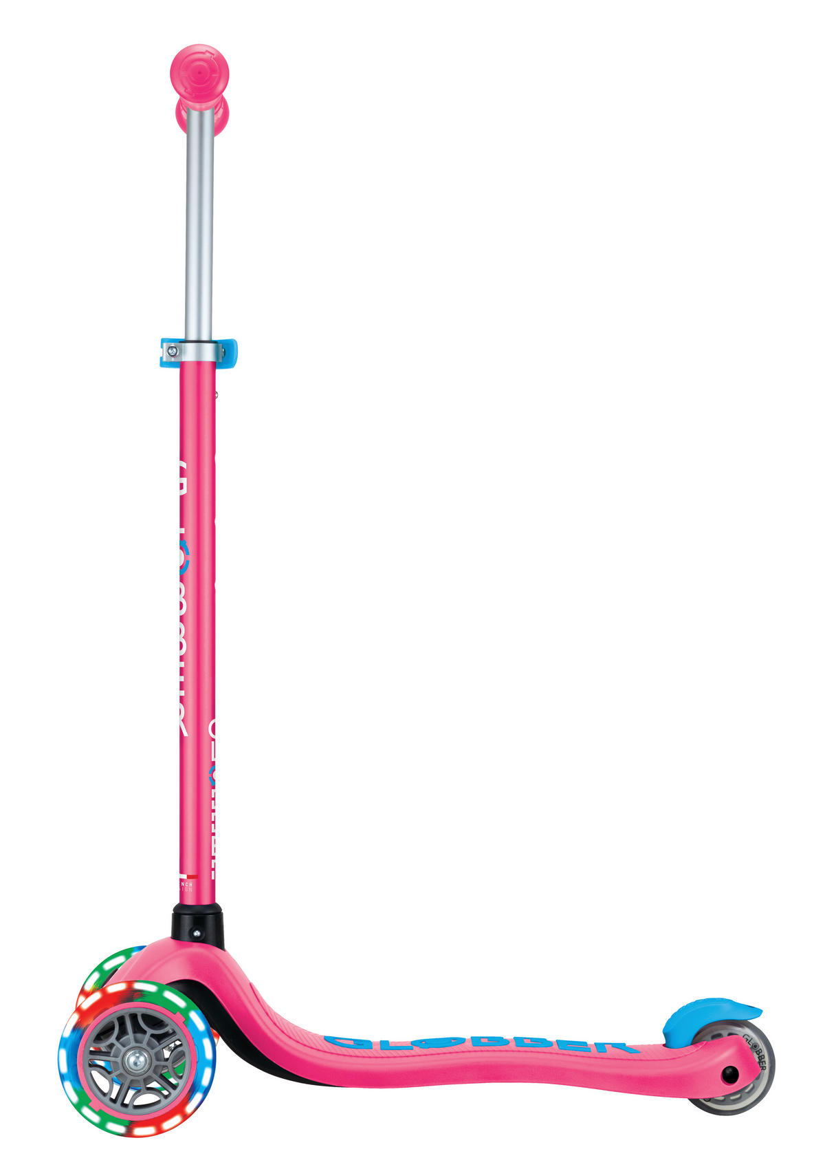 KINDERSCOOTER PRIMO PLUS LIGHTS  - Fuchsia, Basics, Kunststoff (57.5/28/82,5cm) - GLOBBER