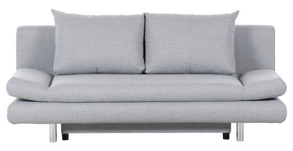 SCHLAFSOFA Flachgewebe Hellgrau Rückenkissen, Rücken echt  - Chromfarben/Hellgrau, Design, Kunststoff/Textil (194/73/91cm) - Xora