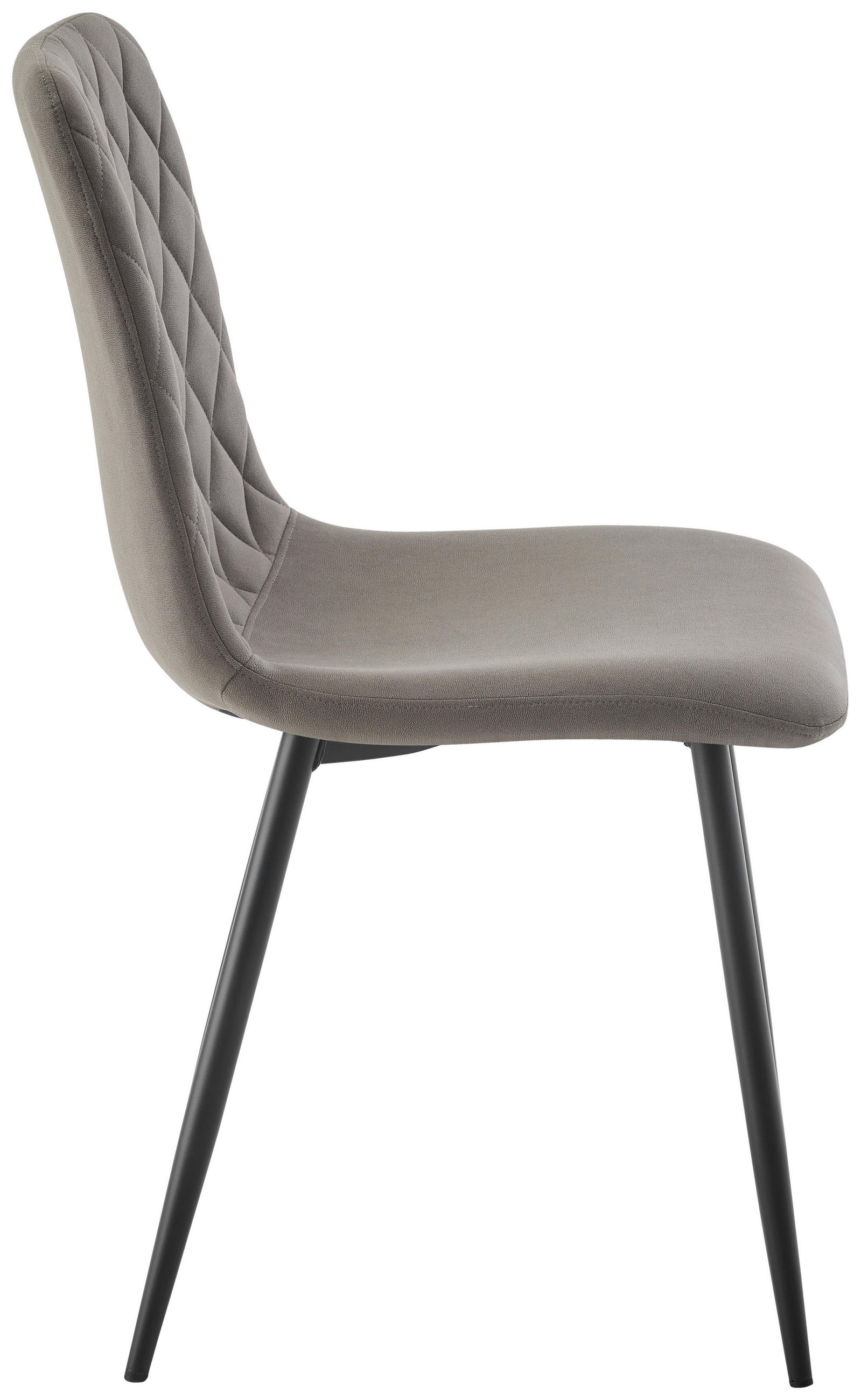 STUHL Leinenoptik Braun  - Schwarz/Braun, Design, Textil/Metall (45/87/55cm) - Ti'me