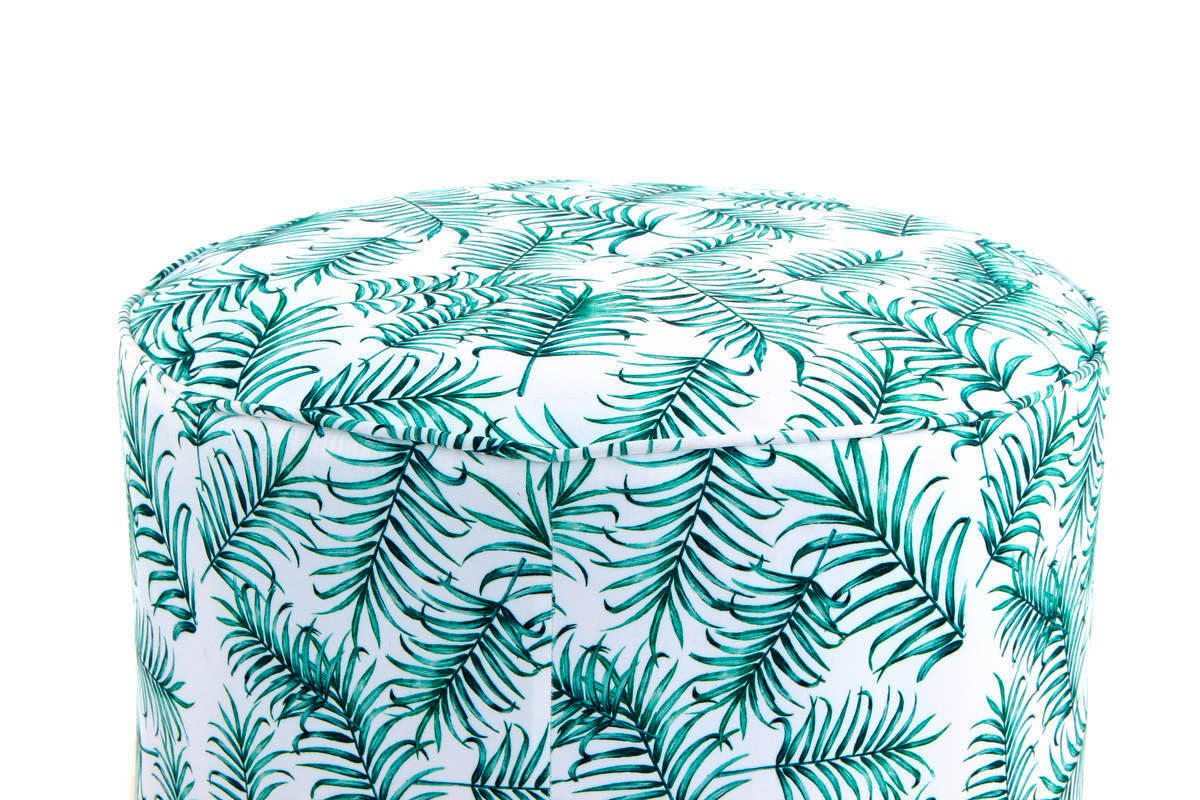 SADA TABURETIEK,  - biela/zelená, Basics, textil/plast (45+58cm)