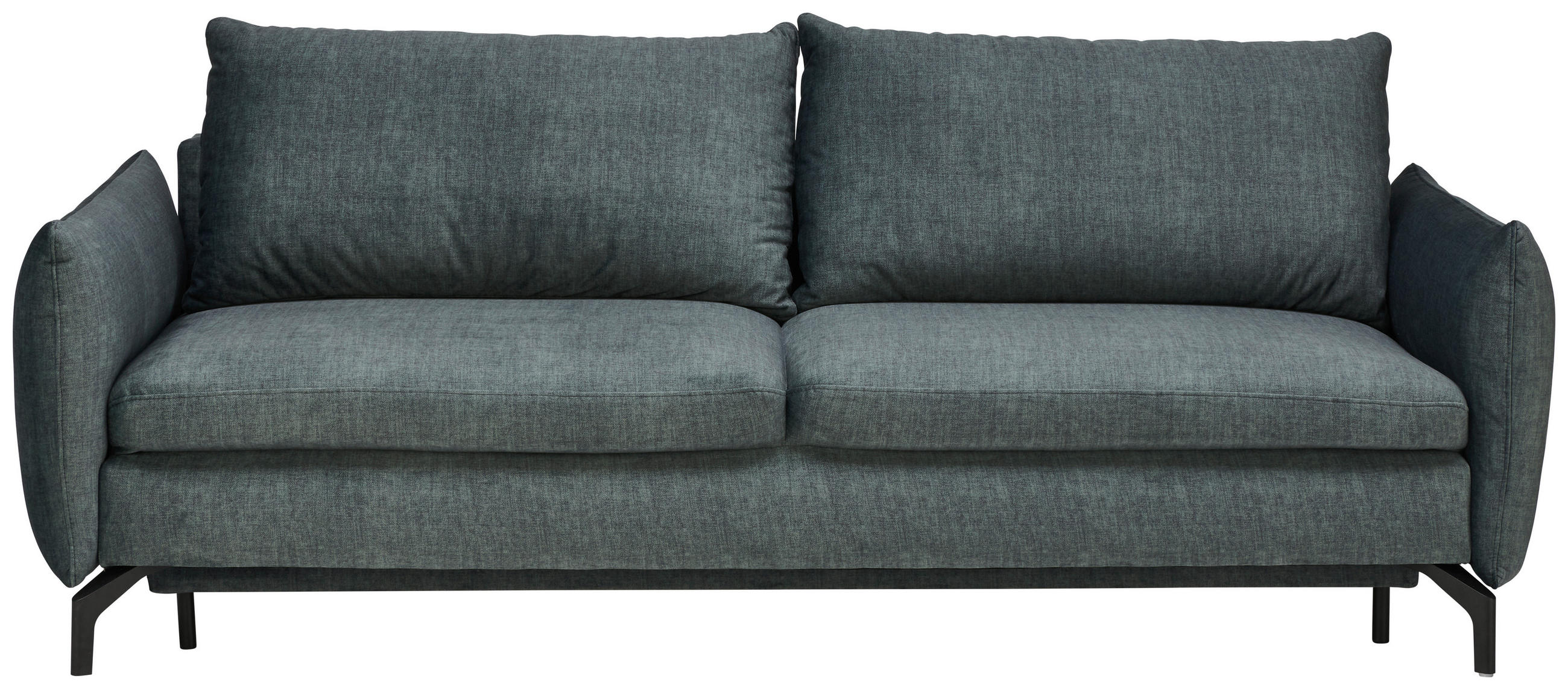 SCHLAFSOFA Webstoff  - Schwarz, Design, Textil/Metall (224/89/105cm) - Novel