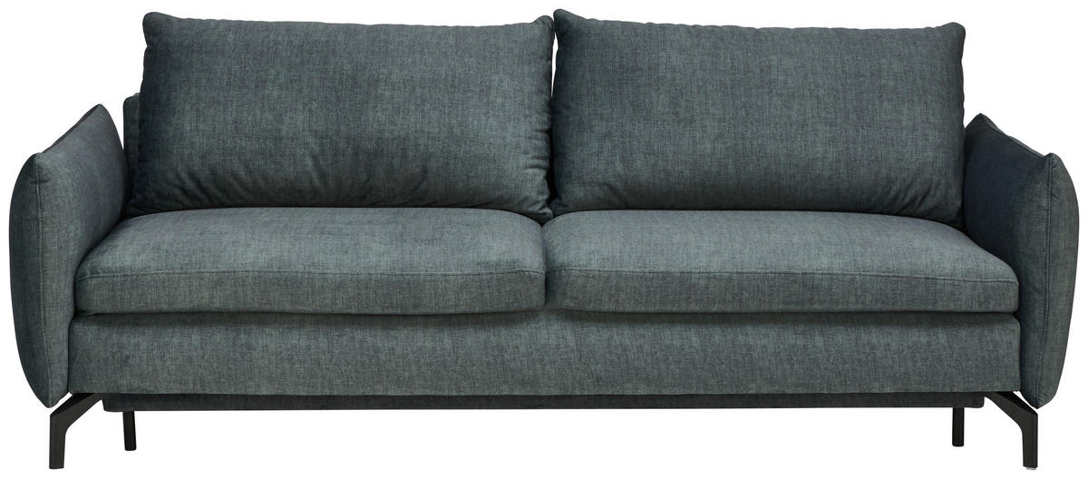 KANAPÉÁGY  - fekete, Design, textil/fém (224/89/105cm) - Novel