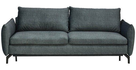 SCHLAFSOFA in Webstoff - Schwarz, Design, Textil/Metall (224/89/105cm) - Novel