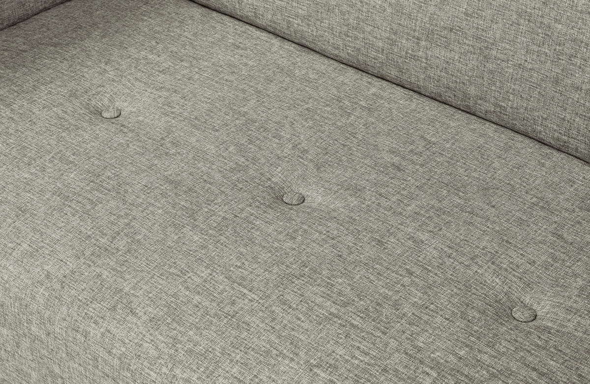 2-SITZER-SOFA Webstoff Hellgrau  - Hellgrau/Naturfarben, MODERN, Holz/Textil (137/80/90cm) - MID.YOU