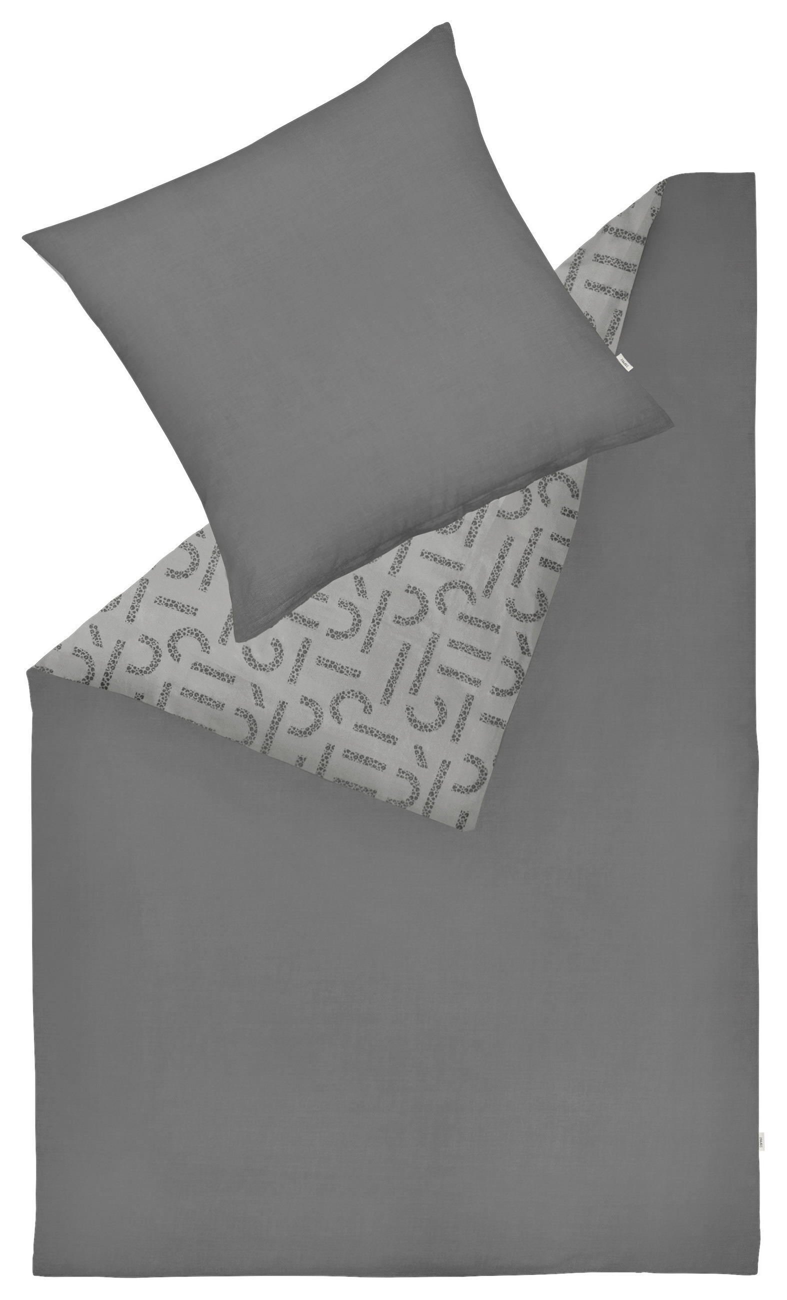 Esprit Wendebettwäsche E-Scatter Leo anthracite Anthrazit 155x220 cm