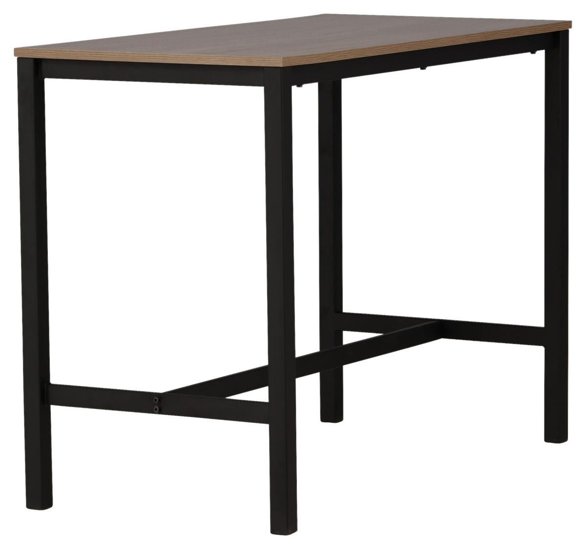 BARTISCH furniert rechteckig Walnussfarben  - Walnussfarben/Schwarz, Design, Holzwerkstoff/Metall (120/60/90cm) - Livetastic