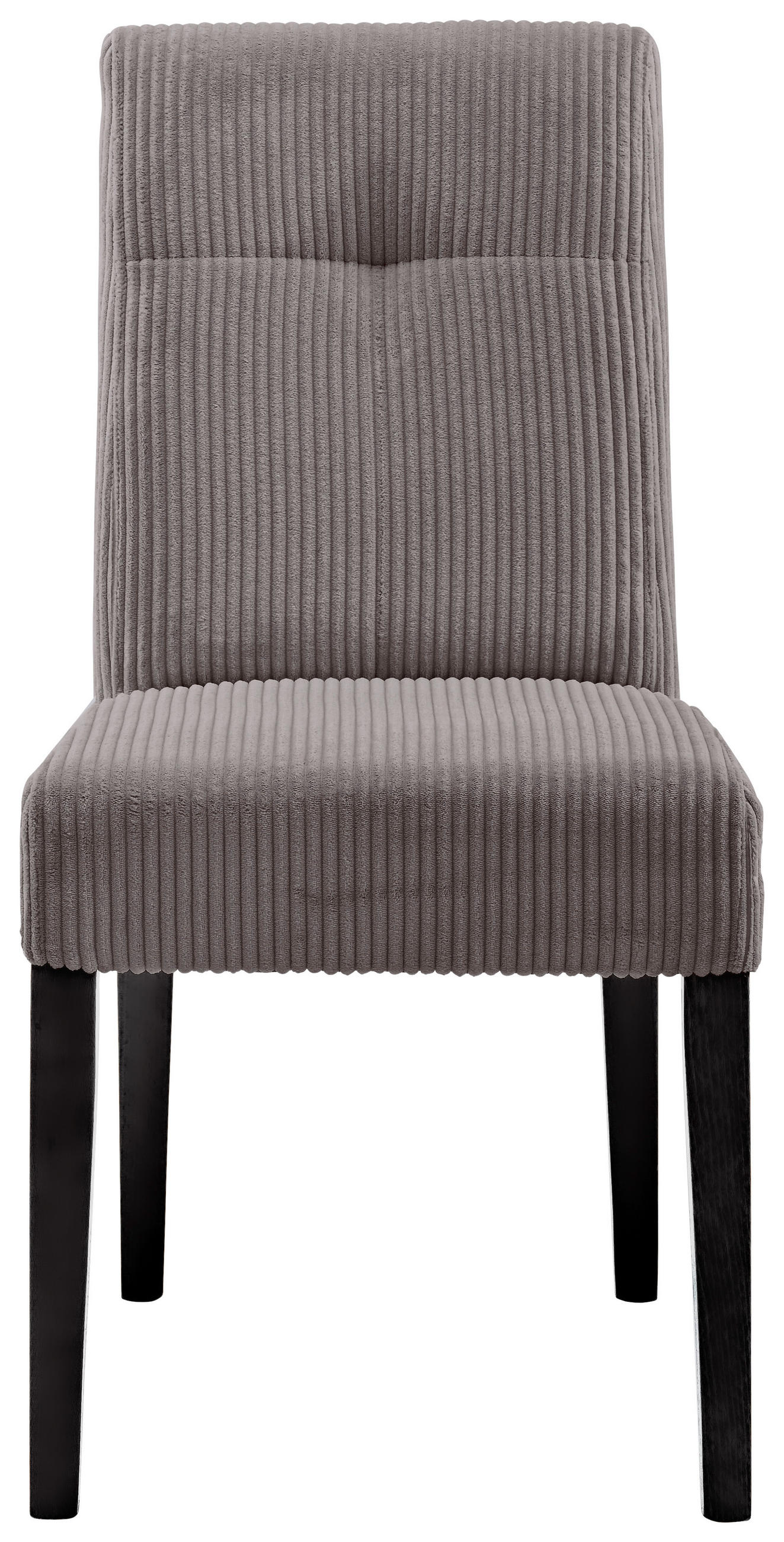 STUHL Cord Braun, Schwarz Buche massiv  - Schwarz/Braun, KONVENTIONELL, Holz/Textil (47,5/91,5/63cm) - home24
