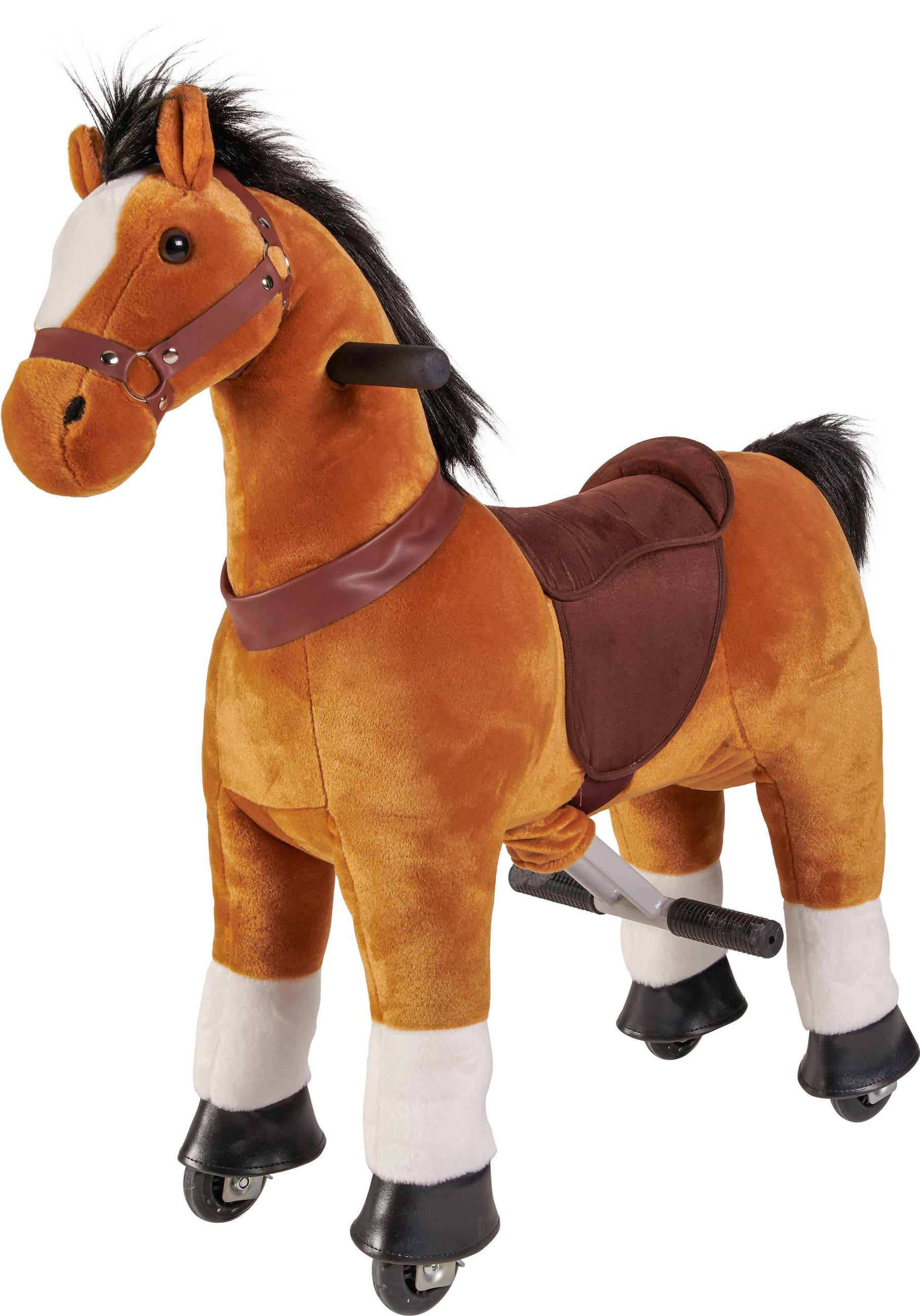 SCHAUKELPFERD KLEIN - Braun, Trend, Textil/Metall (76/27/85cm) - My Baby Lou