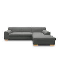 ECKSCHLAFSOFA TINOS Dunkelgrau Webstoff  - Dunkelgrau/Beige, Basics, Textil (273/157cm) - MID.YOU