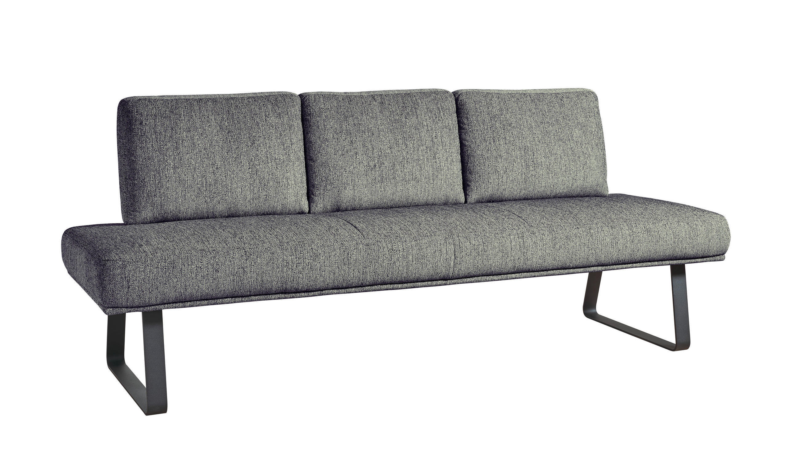 SITZBANK 209/92/78 cm  in Beige  - Beige/Schwarz, Design, Textil/Metall (209/92/78cm) - Dieter Knoll
