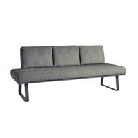 SITZBANK 209/92/78 cm  in Beige  - Beige/Schwarz, Design, Textil/Metall (209/92/78cm) - Dieter Knoll