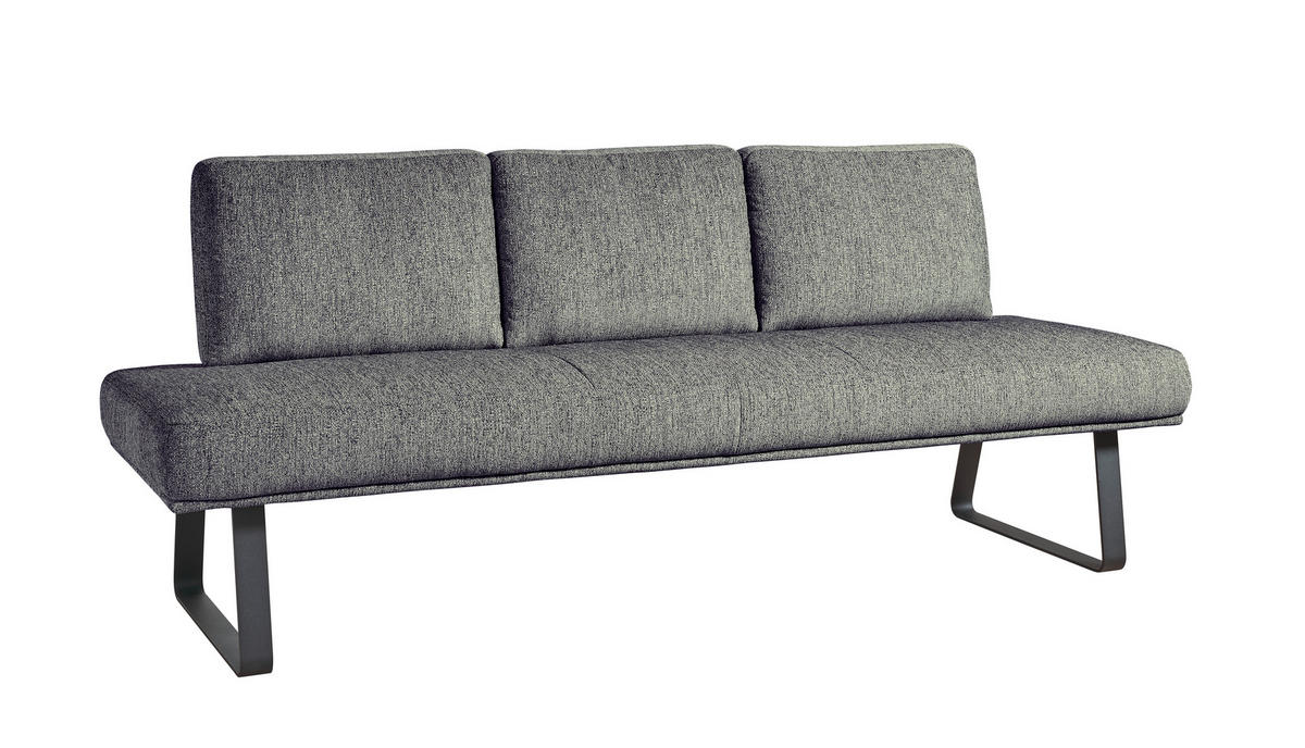 SITZBANK 209/92/78 cm  in Beige  - Beige/Schwarz, Design, Textil/Metall (209/92/78cm) - Dieter Knoll