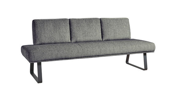 SITZBANK 209/92/78 cm in Beige - Beige/Schwarz, Design, Textil/Metall (209/92/78cm) - Dieter Knoll