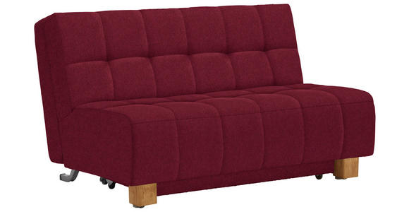 SCHLAFSOFA in Webstoff Bordeaux - Bordeaux/Naturfarben, MODERN, Holz/Textil (145/92/102cm) - Novel