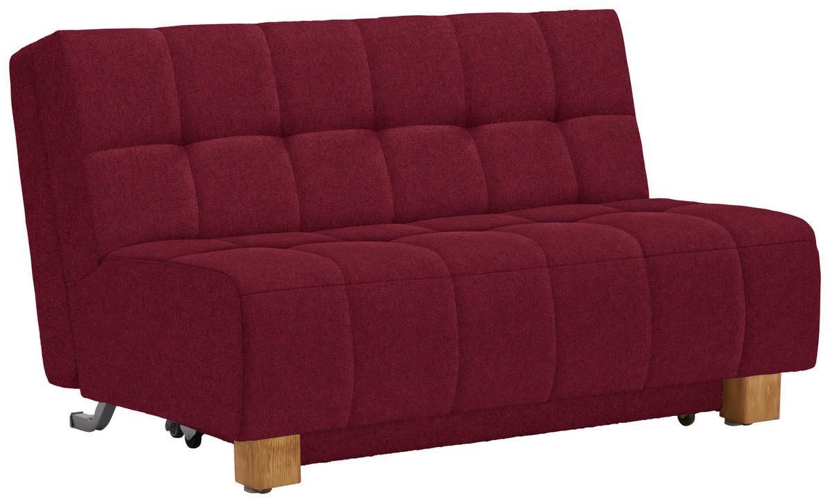 SCHLAFSOFA in Textil Bordeaux  - Bordeaux/Naturfarben, Modern, Holz/Textil (145/92/102cm) - Novel