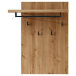 GARDEROBENPANEEL  in 88/108/31 cm  - Anthrazit/Schwarz, Natur, Holz/Holzwerkstoff (88/108/31cm) - Linea Natura