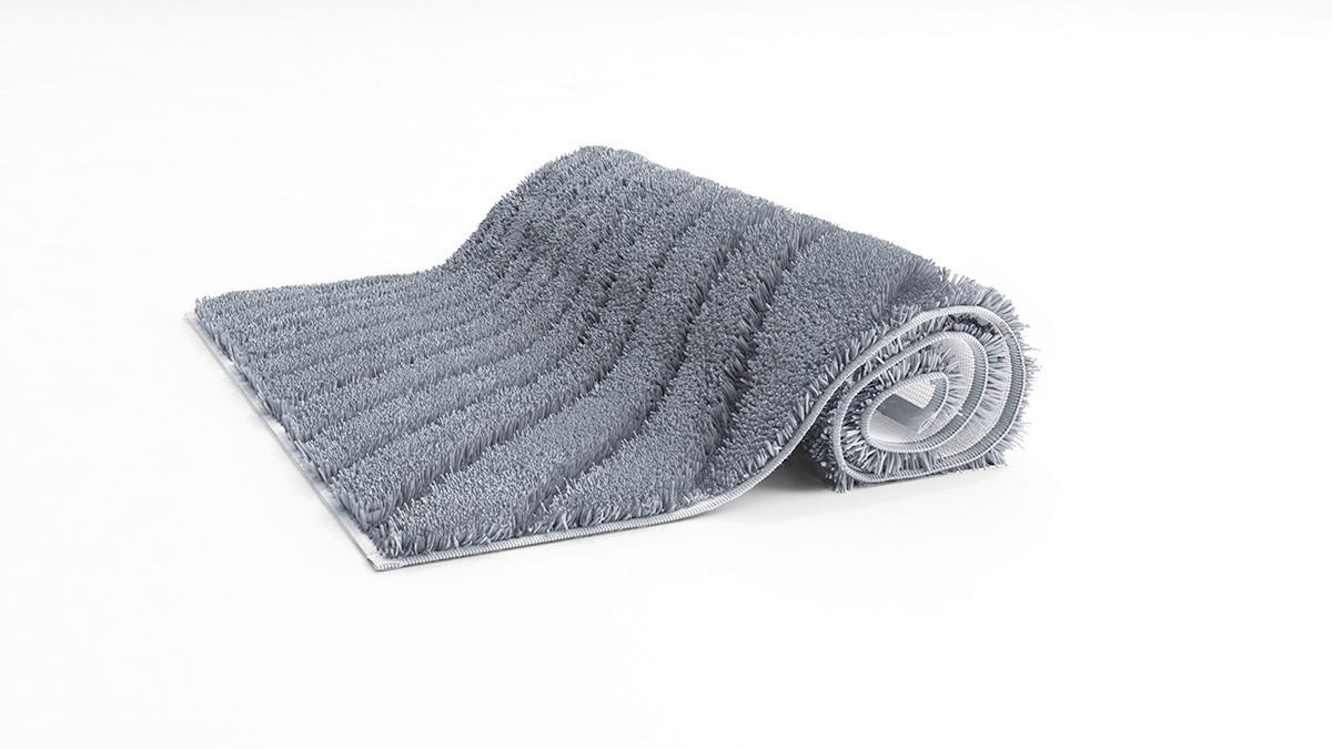 BADEMATTE Anthrazit 60/100 cm  - Anthrazit, Basics, Kunststoff/Textil (60/100cm) - Grund