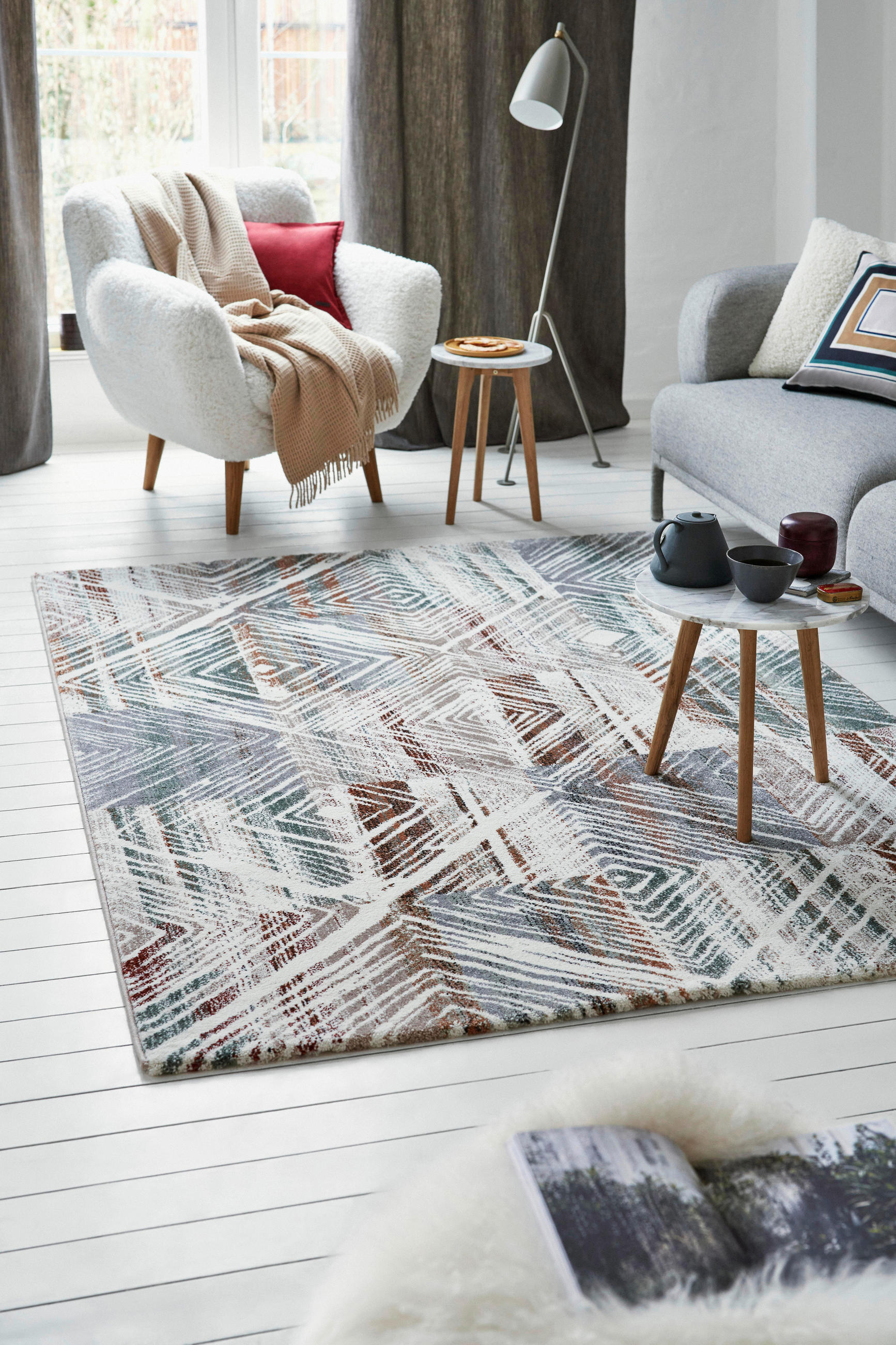 WEBTEPPICH 133/200 cm Cuba  - Rostfarben/Multicolor, Design, Textil (133/200cm) - Esprit