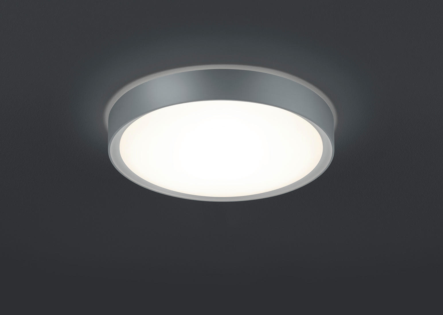 BADEZIMMER-DECKENLEUCHTE 18 W  33,0/9,0 cm    - Titanfarben, Konventionell, Kunststoff/Metall (33,0/9,0cm) - Trio Leuchten