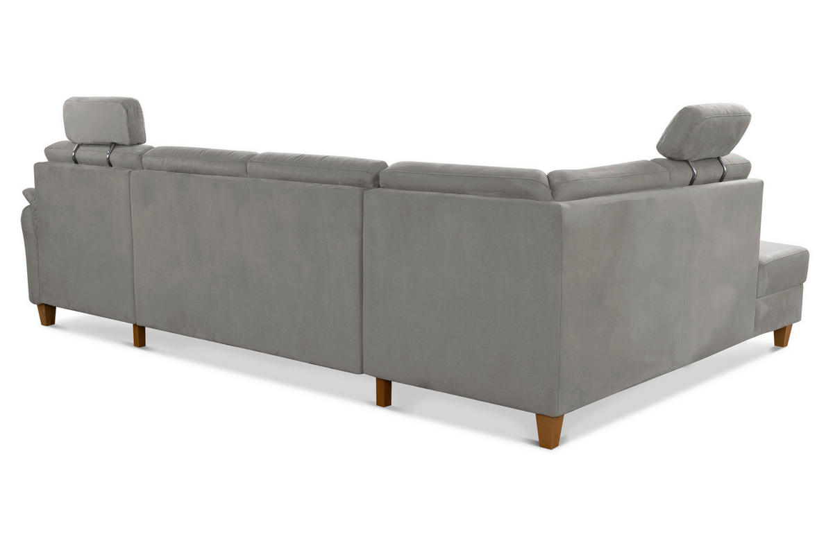 WOHNLANDSCHAFT in Mikrofaser Anthrazit  - Eichefarben/Anthrazit, Konventionell, Holz/Textil (212/308/163cm) - Sit & More