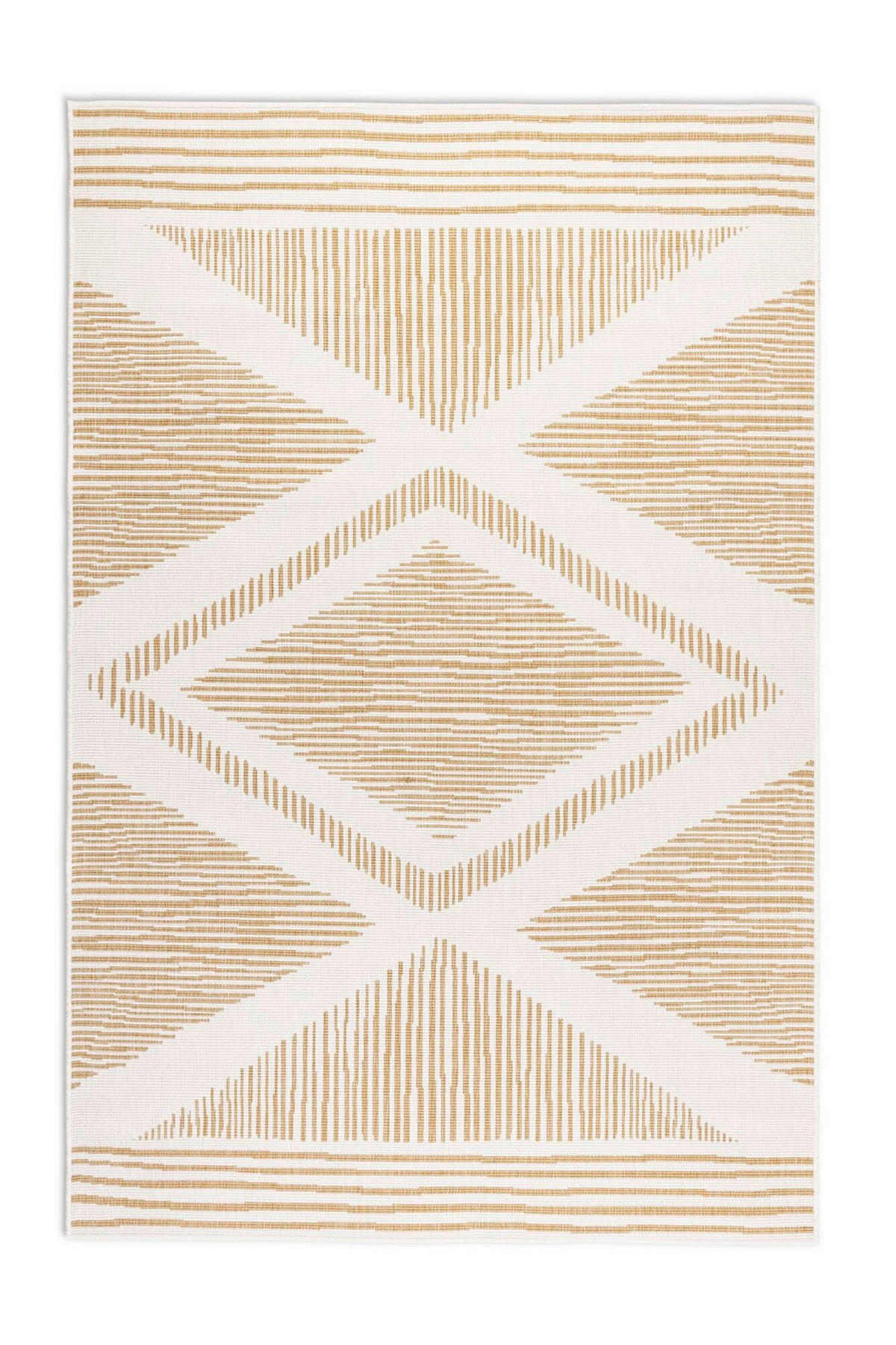 OUTDOORTEPPICH 80/150 cm Gemini Honig, Weiß  - Weiß/Honig, Design, Kunststoff (80/150cm) - Hanse Home
