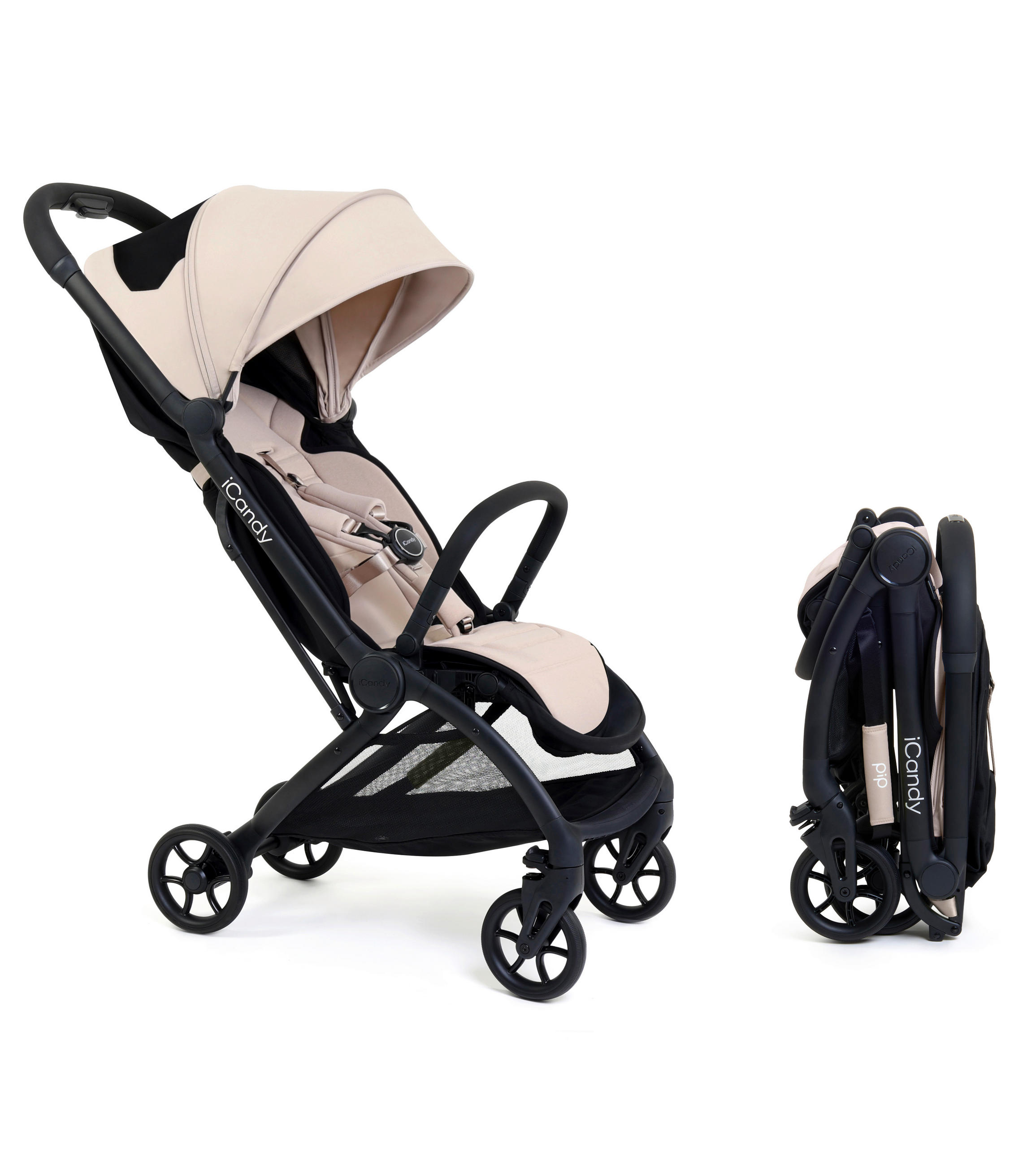 KIŠOBRAN KOLICA  PIP  - boje sedefa/crna, Basics, tekstil/metal (104.5/44/67cm) - ICANDY