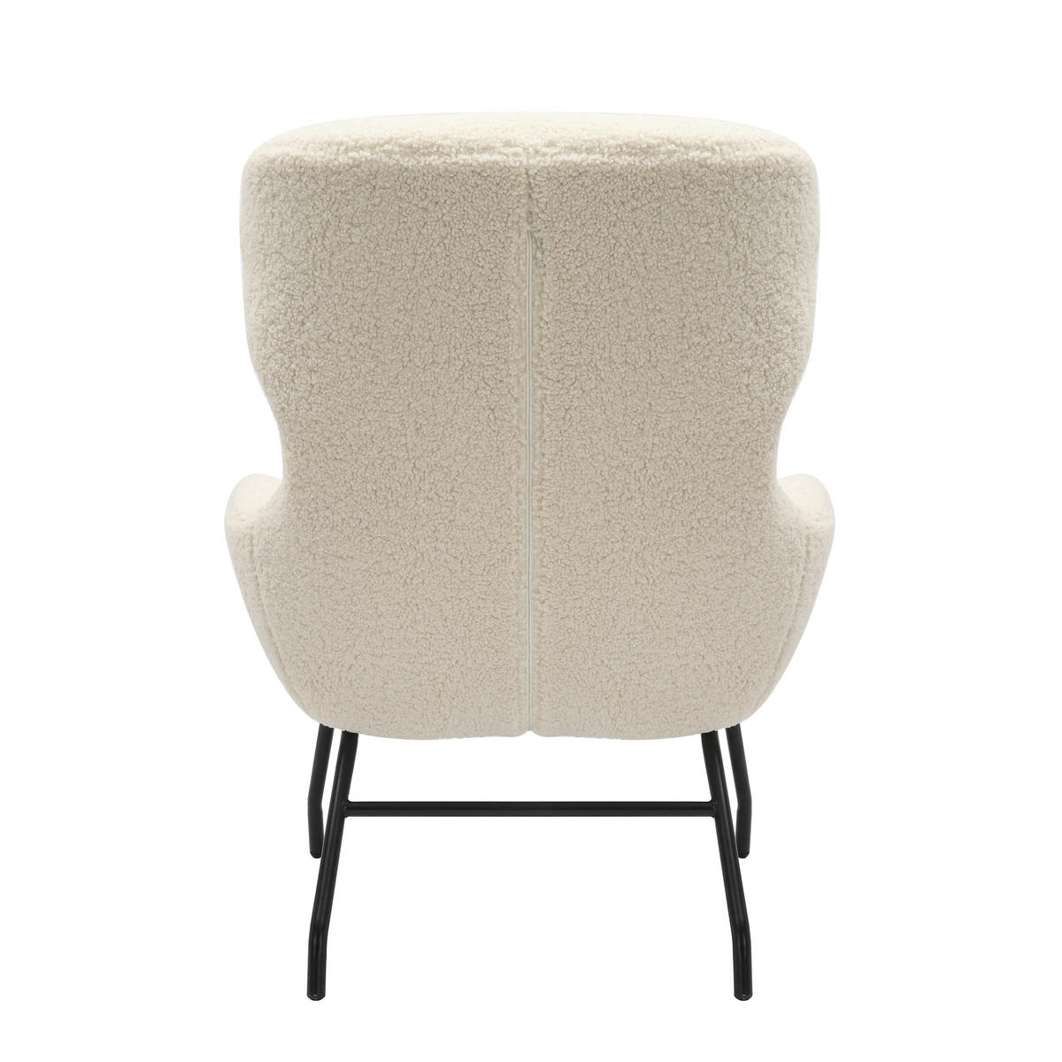 SESSELSET in Teddystoff Beige  - Beige/Schwarz, MODERN, Textil/Metall (79/103/82cm) - Livetastic