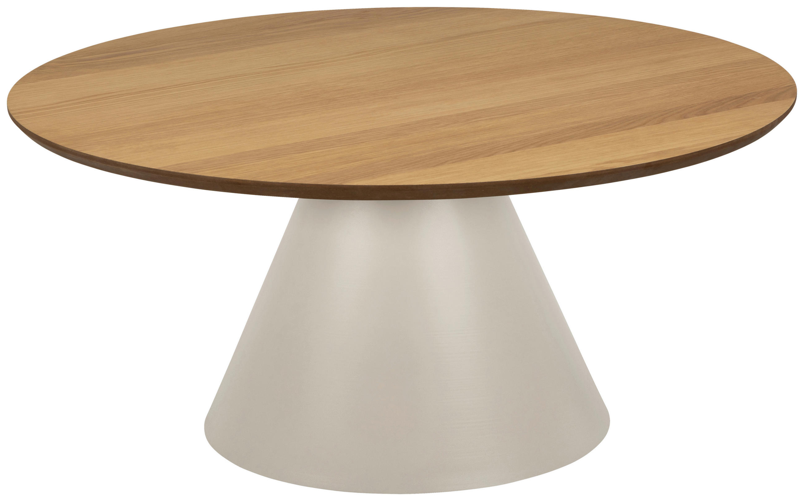 COUCHTISCH rund Grau, Eichefarben  - Eichefarben/Grau, Design, Holzwerkstoff/Metall (85/40cm)