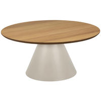 COUCHTISCH rund Eichefarben, Kaschmir  - Kaschmir/Eichefarben, Design, Holzwerkstoff/Metall (85/40cm)