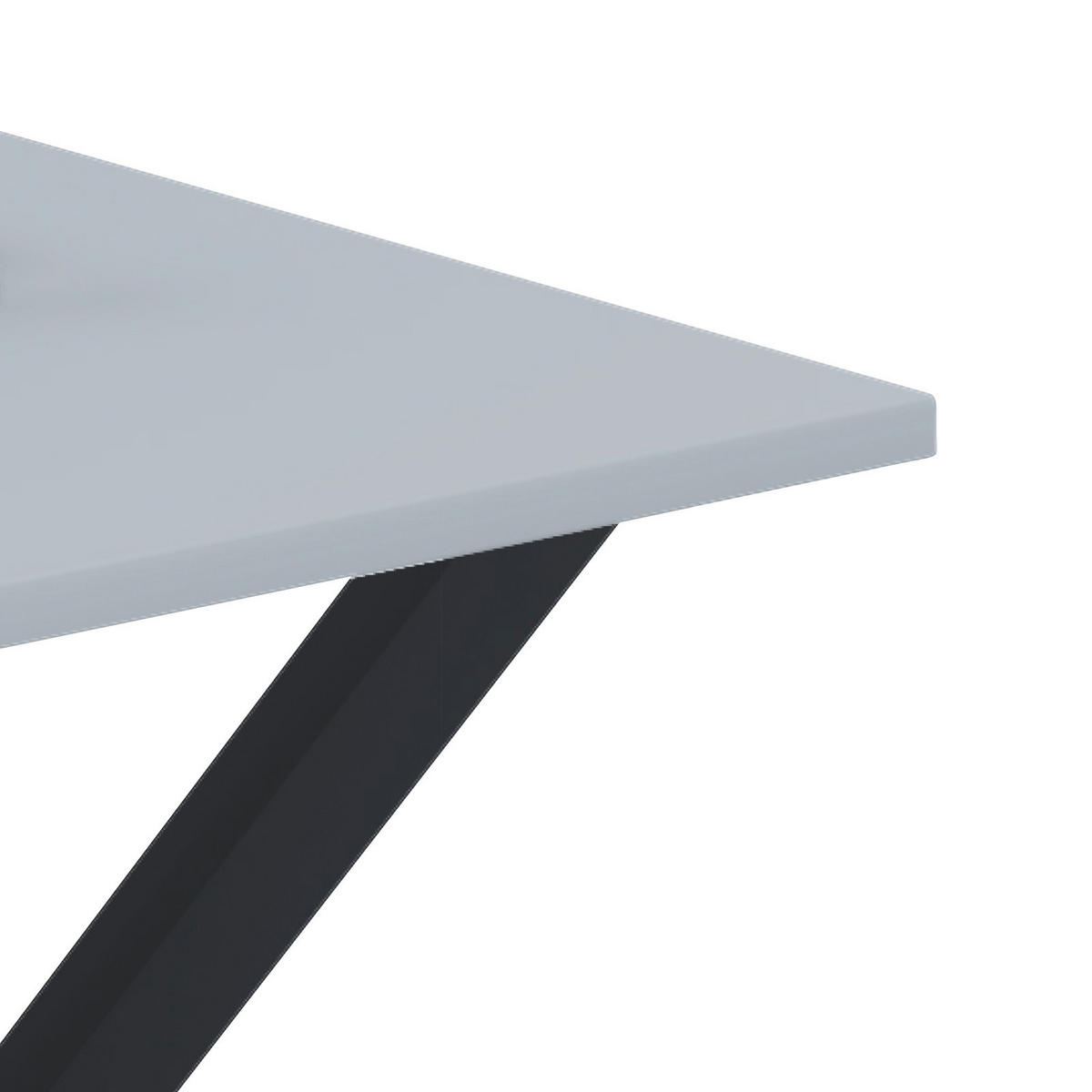 SCHREIBTISCH 140/80/76 cm Grau, Schwarz in verschiedenen Holz-Dekoren erhältlich  - Schwarz/Grau, MODERN, Holzwerkstoff/Metall (140/80/76cm) - MID.YOU
