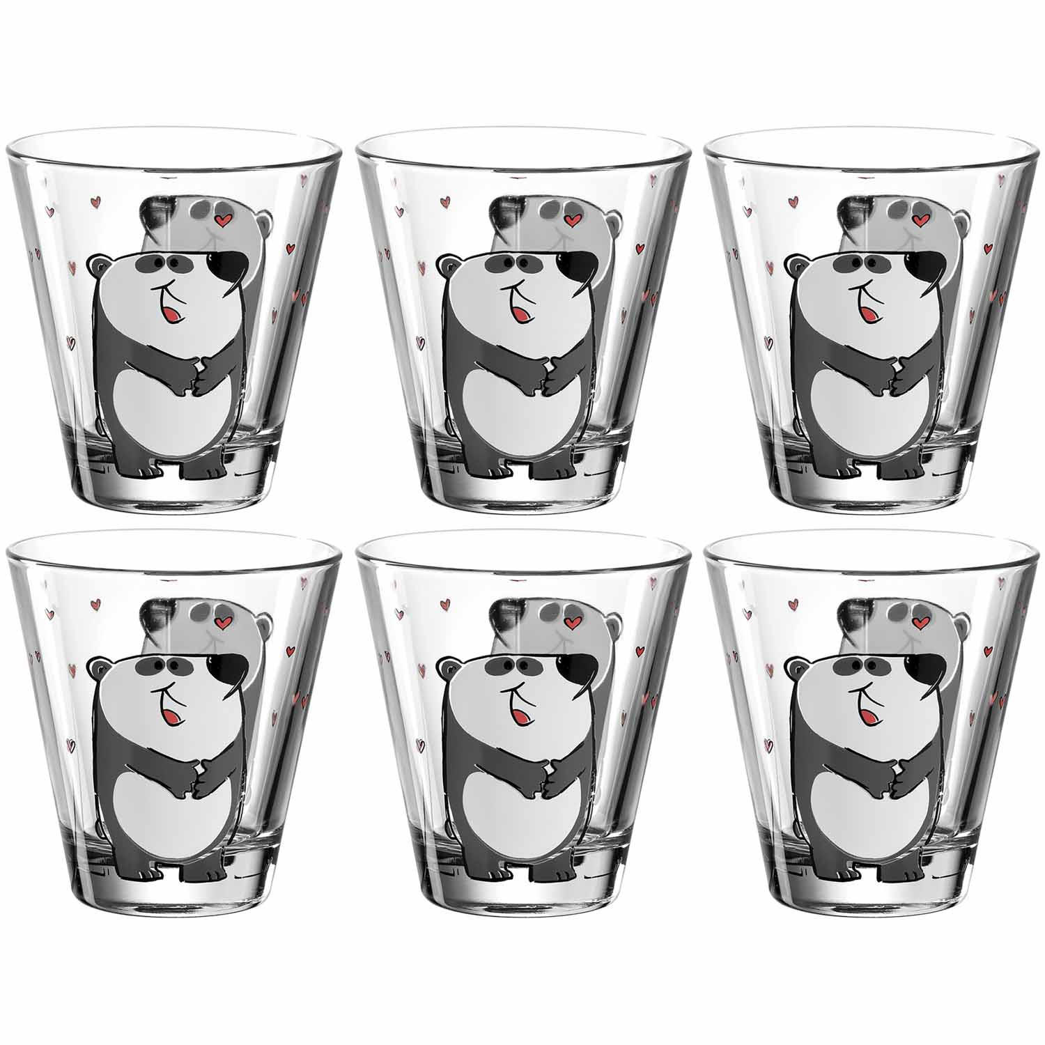 KINDER-GLÄSERSET Bambini 6-teilig  - Transparent, Trend, Glas (8,50/9,00/8,50cm) - Leonardo