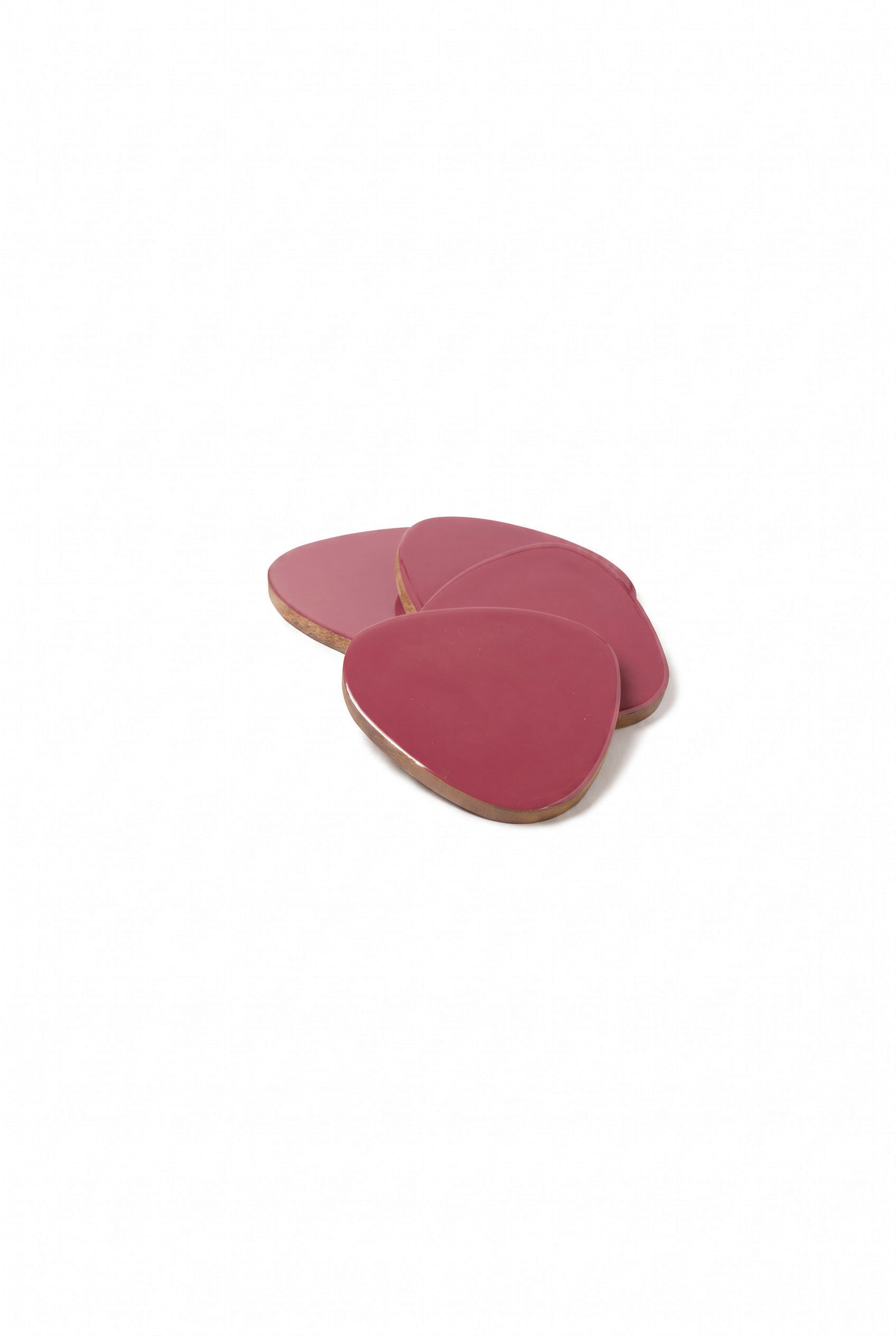 UNTERSETZERSET Holz Dunkelrot 12/12 cm  - Dunkelrot, Basics, Holz (12/12cm) - FYNCH-HATTON
