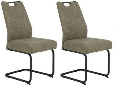 P & B Schwingstuhl-Set Schlamm 49x100x61 cm
