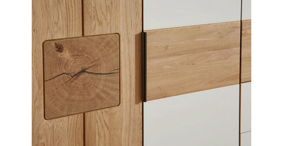 DREHTÜRENSCHRANK in massiv, Sperrholz Wildeiche Eichefarben - Eichefarben/Braun, Natur, Holz/Holzwerkstoff (302/223/62cm) - Valnatura