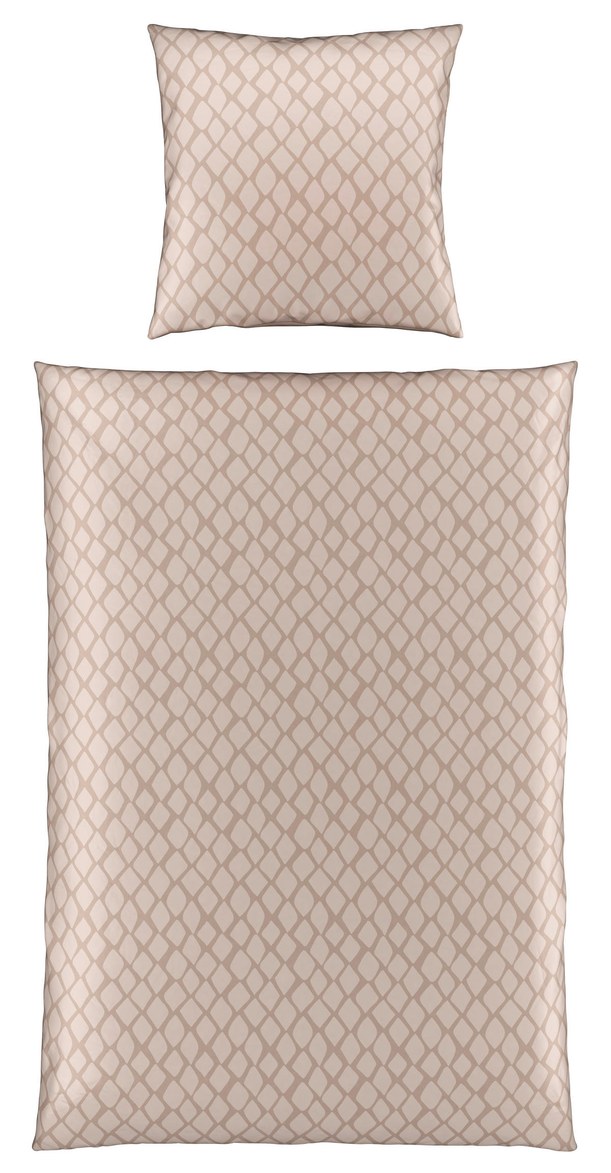 BETTWÄSCHESET Satin 160/210 cm  50 cm/70 cm  - Beige, Design, Textil (160/210cm) - Dieter Knoll