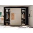 SCHWEBETÜRENSCHRANK  in Kaschmir, Eiche Artisan  - Kaschmir/Schwarz, KONVENTIONELL, Holzwerkstoff/Metall (270/225,5/63,7cm) - Xora