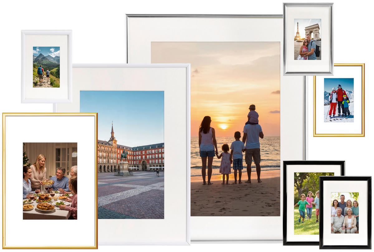 BILDERRAHMEN 10/15 cm  - Schwarz, Basics, Glas/Kunststoff (10/15cm)