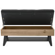 GARDEROBENBANK  in 118/48,5/41 cm  - Eichefarben/Anthrazit, Design, Holz/Textil (118/48,5/41cm) - Johann Jakob