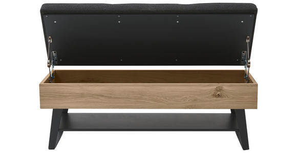 GARDEROBENBANK  in 118/48,5/41 cm  - Eichefarben/Anthrazit, Design, Holz/Textil (118/48,5/41cm) - Johann Jakob