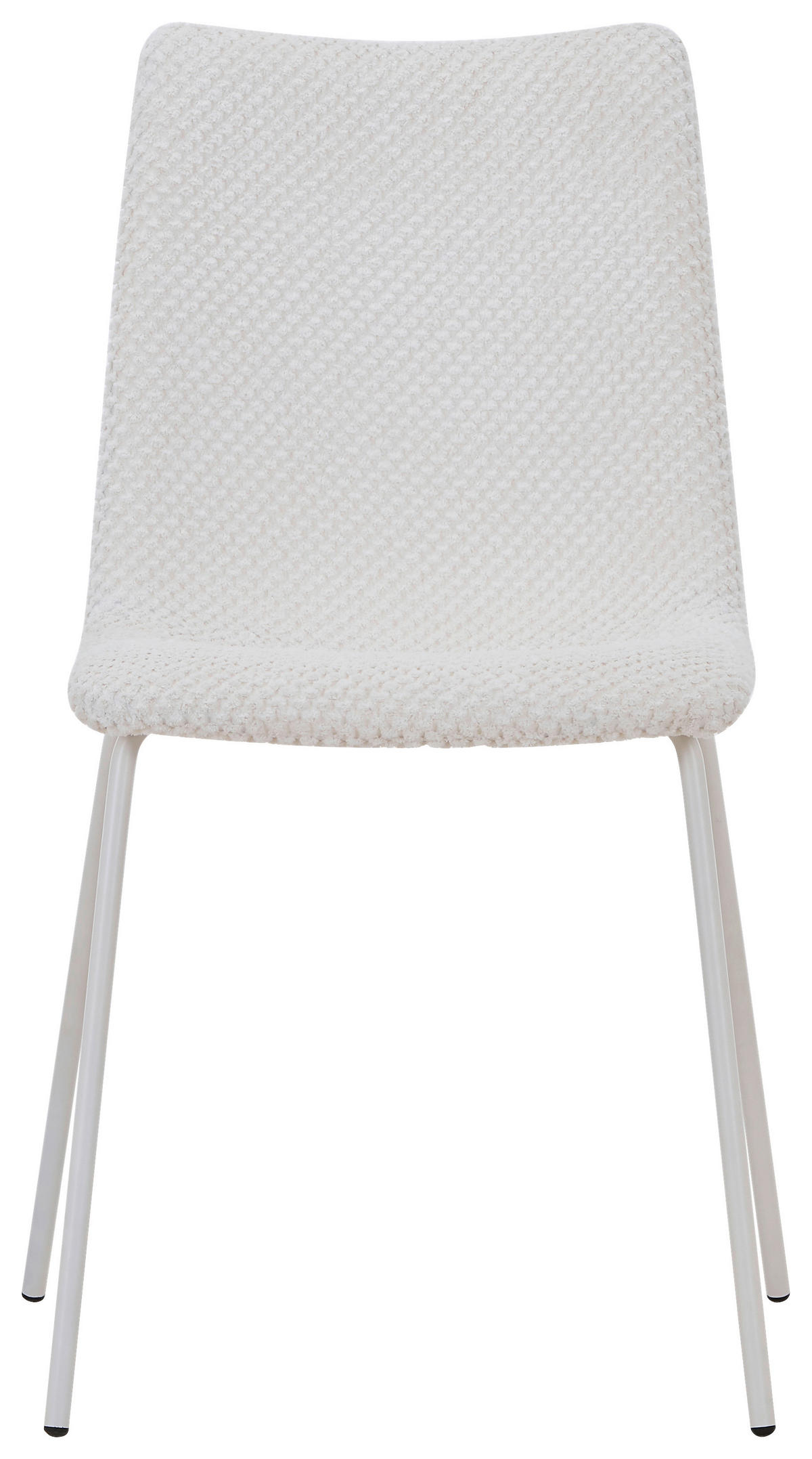 STUHL Webstoff Weiß  - Weiß, Design, Textil/Metall (45/86,5/57cm) - home24